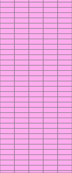 Pink Horizontal Block Tile Acrylic Shower Panel 2440mm x 1220mm ( 3mm Thick) - CladdTech