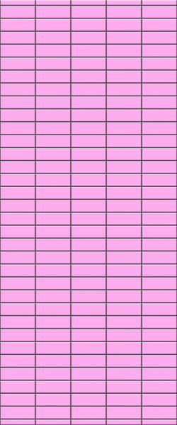 Pink Horizontal Block Tile Acrylic Shower Panel 2440mm x 1220mm ( 3mm Thick) - CladdTech