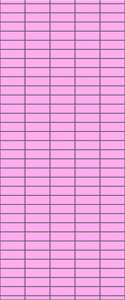 Pink Horizontal Block Tile Acrylic Shower Panel 2440mm x 1220mm ( 3mm Thick) - CladdTech