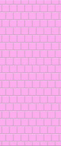 Pink Large Square's Tile Acrylic Shower Wall Panel 2440mm x 1220mm ( 3mm Thick) - CladdTech