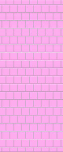 Pink Large Square's Tile Acrylic Shower Wall Panel 2440mm x 1220mm ( 3mm Thick) - CladdTech