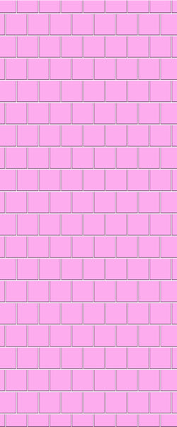 Pink Large Square's Tile Acrylic Shower Wall Panel 2440mm x 1220mm ( 3mm Thick) - CladdTech