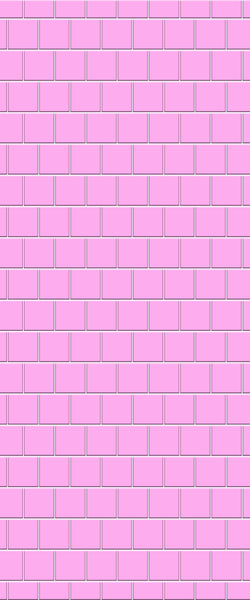 Pink Large Square's Tile Acrylic Shower Wall Panel 2440mm x 1220mm ( 3mm Thick) - CladdTech