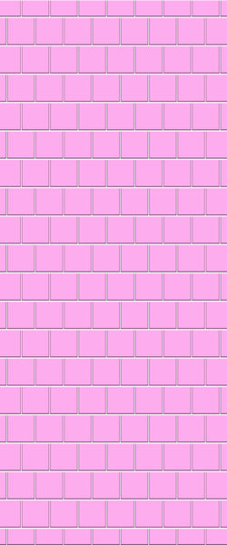 Pink Large Square's Tile Acrylic Shower Wall Panel 2440mm x 1220mm ( 3mm Thick) - CladdTech