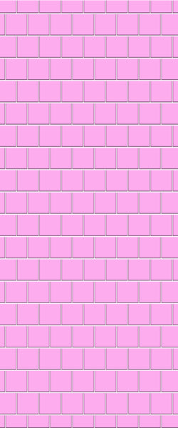 Pink Large Square's Tile Acrylic Shower Wall Panel 2440mm x 1220mm ( 3mm Thick) - CladdTech