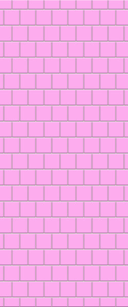 Pink Large Square's Tile Acrylic Shower Wall Panel 2440mm x 1220mm ( 3mm Thick) - CladdTech