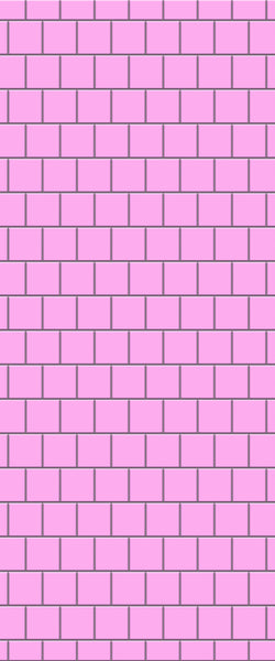 Pink Large Square's Tile Acrylic Shower Wall Panel 2440mm x 1220mm ( 3mm Thick) - CladdTech