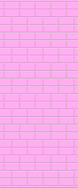 Pink Brickbond Tile Acrylic Shower Wall Panel 2440mm x 1220mm ( 3mm Thick) - CladdTech
