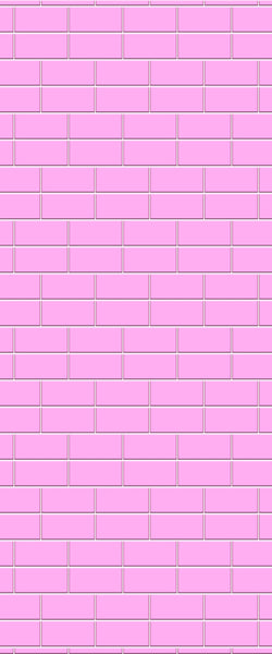 Pink Brickbond Tile Acrylic Shower Wall Panel 2440mm x 1220mm ( 3mm Thick) - CladdTech