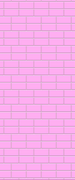 Pink Brickbond Tile Acrylic Shower Wall Panel 2440mm x 1220mm ( 3mm Thick) - CladdTech