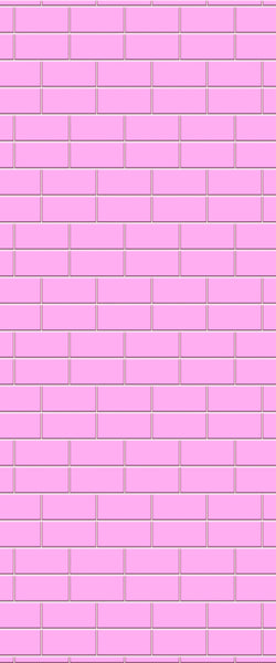 Pink Brickbond Tile Acrylic Shower Wall Panel 2440mm x 1220mm ( 3mm Thick) - CladdTech