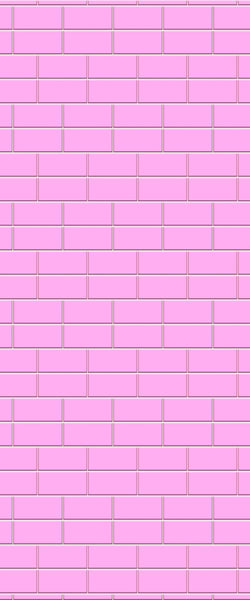 Pink Brickbond Tile Acrylic Shower Wall Panel 2440mm x 1220mm ( 3mm Thick) - CladdTech