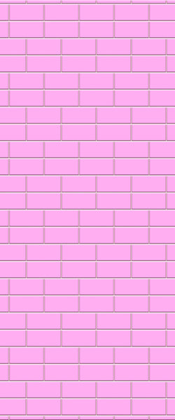 Pink Brickbond Tile Acrylic Shower Wall Panel 2440mm x 1220mm ( 3mm Thick) - CladdTech