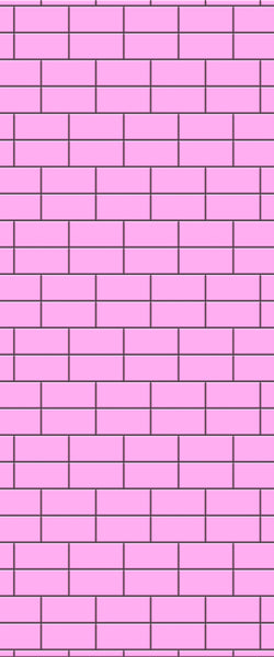 Pink Brickbond Tile Acrylic Shower Wall Panel 2440mm x 1220mm ( 3mm Thick) - CladdTech
