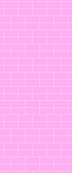 Pink Brickbond Tile Acrylic Shower Wall Panel 2440mm x 1220mm ( 3mm Thick) - CladdTech