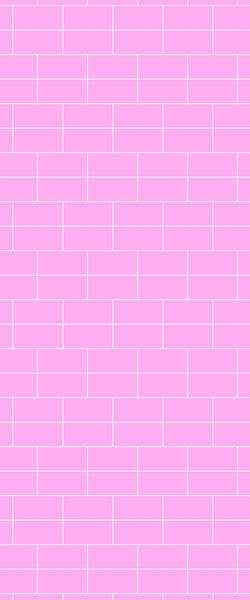 Pink Brickbond Tile Acrylic Shower Wall Panel 2440mm x 1220mm ( 3mm Thick) - CladdTech