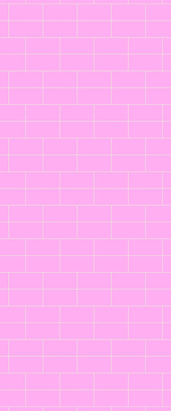 Pink Brickbond Tile Acrylic Shower Wall Panel 2440mm x 1220mm ( 3mm Thick) - CladdTech