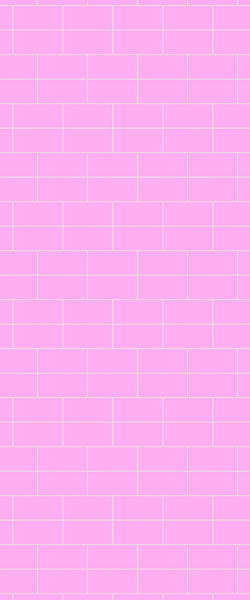 Pink Brickbond Tile Acrylic Shower Wall Panel 2440mm x 1220mm ( 3mm Thick) - CladdTech