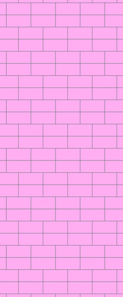 Pink Brickbond Tile Acrylic Shower Wall Panel 2440mm x 1220mm ( 3mm Thick) - CladdTech