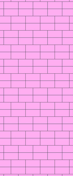 Pink Brickbond Tile Acrylic Shower Wall Panel 2440mm x 1220mm ( 3mm Thick) - CladdTech