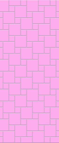 Pink Pin Wheel Tile Acrylic Shower Wall Panel 2440mm x 1220mm ( 3mm Thick) - CladdTech