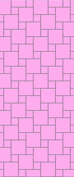 Pink Pin Wheel Tile Acrylic Shower Wall Panel 2440mm x 1220mm ( 3mm Thick) - CladdTech