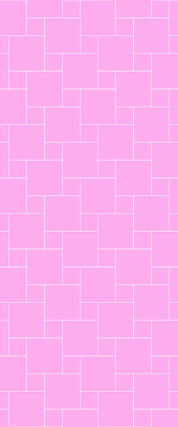 Pink Pin Wheel Tile Acrylic Shower Wall Panel 2440mm x 1220mm ( 3mm Thick) - CladdTech