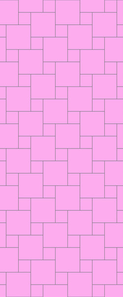 Pink Pin Wheel Tile Acrylic Shower Wall Panel 2440mm x 1220mm ( 3mm Thick) - CladdTech