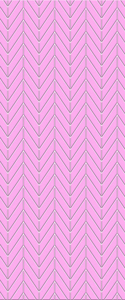 Pink Chevron Tile Acrylic Shower Wall Panel 2440mm x 1220mm ( 3mm Thick) - CladdTech