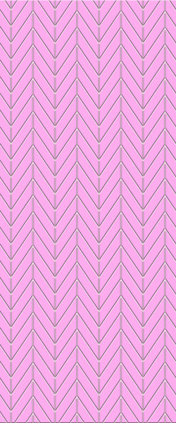Pink Chevron Tile Acrylic Shower Wall Panel 2440mm x 1220mm ( 3mm Thick) - CladdTech