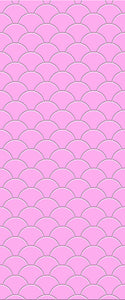 Pink Fishscales Tile Acrylic Shower Panel 2440mm x 1220mm (3mm Thick) - CladdTech