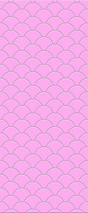 Pink Fishscales Tile Acrylic Shower Panel 2440mm x 1220mm (3mm Thick) - CladdTech