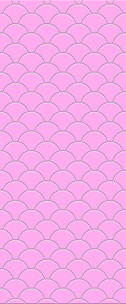 Pink Fishscales Tile Acrylic Shower Panel 2440mm x 1220mm (3mm Thick) - CladdTech