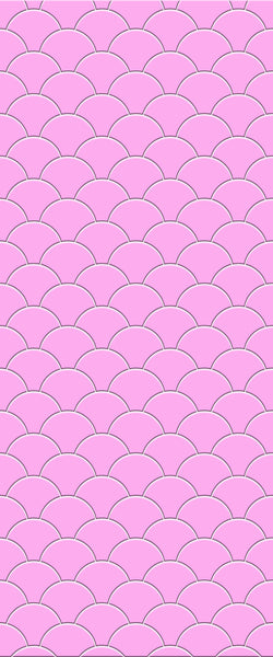 Pink Fishscales Tile Acrylic Shower Panel 2440mm x 1220mm (3mm Thick) - CladdTech
