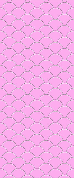 Pink Fishscales Tile Acrylic Shower Panel 2440mm x 1220mm (3mm Thick) - CladdTech