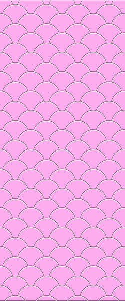 Pink Fishscales Tile Acrylic Shower Panel 2440mm x 1220mm (3mm Thick) - CladdTech