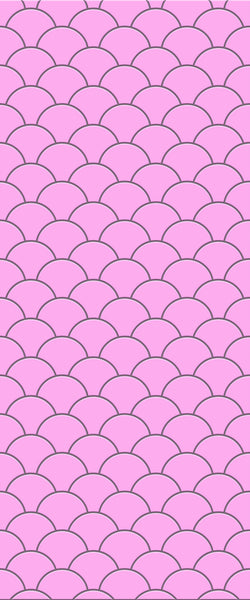 Pink Fishscales Tile Acrylic Shower Panel 2440mm x 1220mm (3mm Thick) - CladdTech