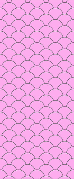 Pink Fishscales Tile Acrylic Shower Panel 2440mm x 1220mm (3mm Thick) - CladdTech