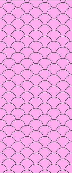 Pink Fishscales Tile Acrylic Shower Panel 2440mm x 1220mm (3mm Thick) - CladdTech