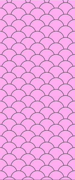 Pink Fishscales Tile Acrylic Shower Panel 2440mm x 1220mm (3mm Thick) - CladdTech