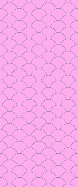 Pink Fishscales Tile Acrylic Shower Panel 2440mm x 1220mm (3mm Thick) - CladdTech