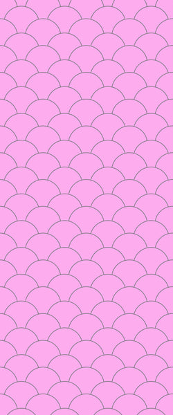Pink Fishscales Tile Acrylic Shower Panel 2440mm x 1220mm (3mm Thick) - CladdTech