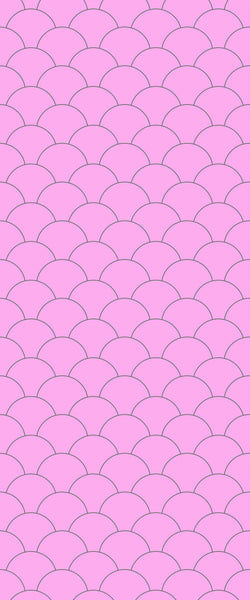 Pink Fishscales Tile Acrylic Shower Panel 2440mm x 1220mm (3mm Thick) - CladdTech