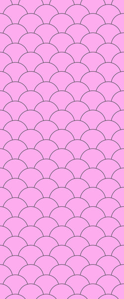 Pink Fishscales Tile Acrylic Shower Panel 2440mm x 1220mm (3mm Thick) - CladdTech