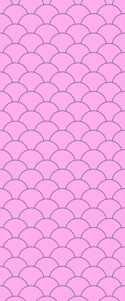 Pink Fishscales Tile Acrylic Shower Panel 2440mm x 1220mm (3mm Thick) - CladdTech