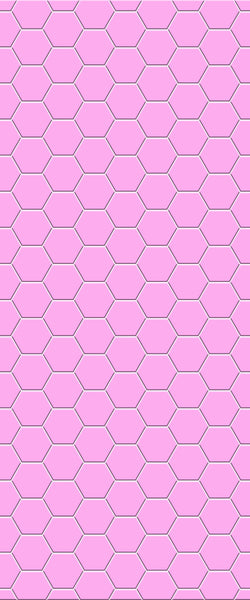 Pink Hexagon Tile Acrylic Wall Panel 2440mm x 1220mm (3mm Thick) - CladdTech