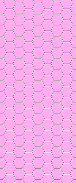 Pink Hexagon Tile Acrylic Wall Panel 2440mm x 1220mm (3mm Thick) - CladdTech