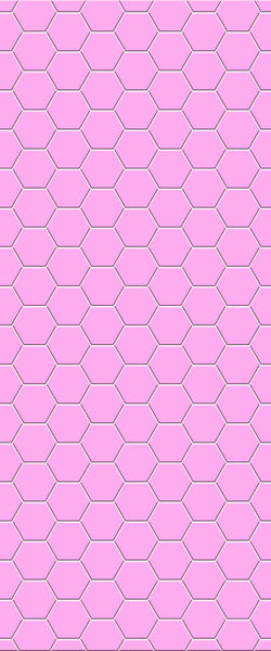 Pink Hexagon Tile Acrylic Wall Panel 2440mm x 1220mm (3mm Thick) - CladdTech