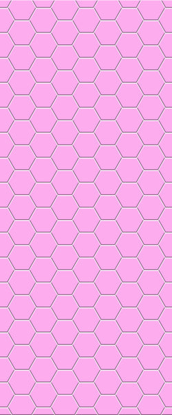 Pink Hexagon Tile Acrylic Wall Panel 2440mm x 1220mm (3mm Thick) - CladdTech