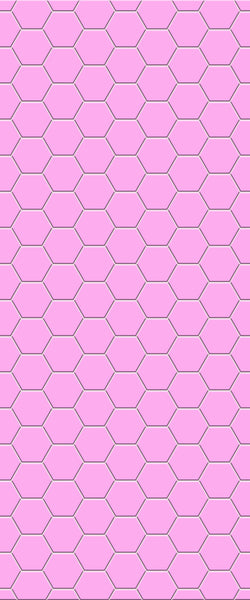 Pink Hexagon Tile Acrylic Wall Panel 2440mm x 1220mm (3mm Thick) - CladdTech